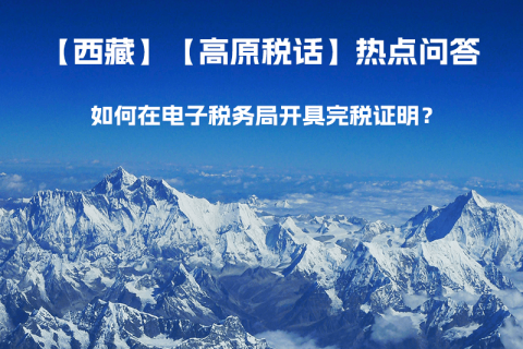 如何在電子稅務(wù)局開具完稅證明？
