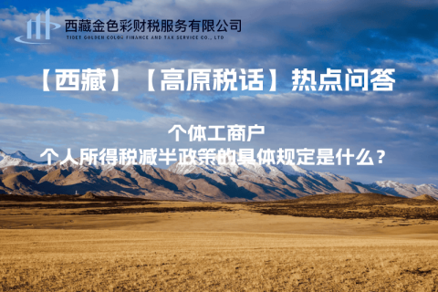 個(gè)體工商戶個(gè)人所得稅減半政策的具體規(guī)定是什么？